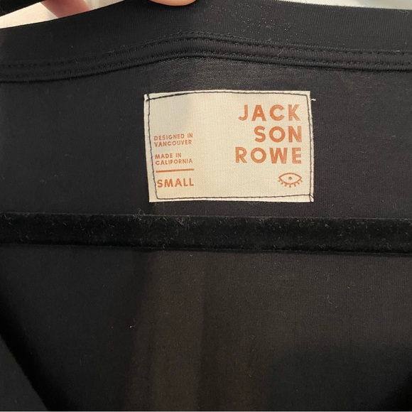 Jackson Rowe Black V-neck T-shirt Midi Dress Size Small - Picture 5 of 8